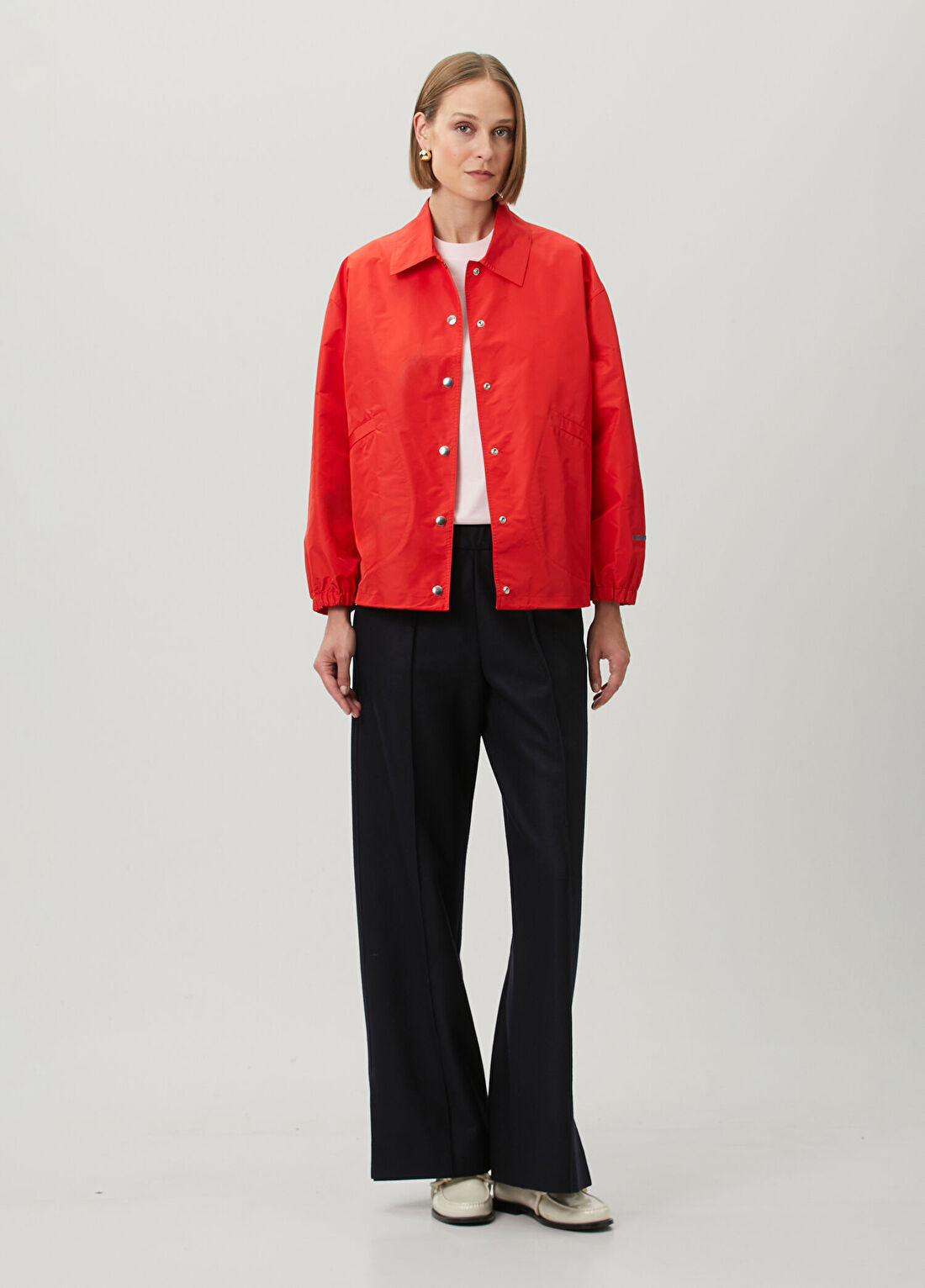 Jil Sander Kırmızı Yağmurluk görsel 2