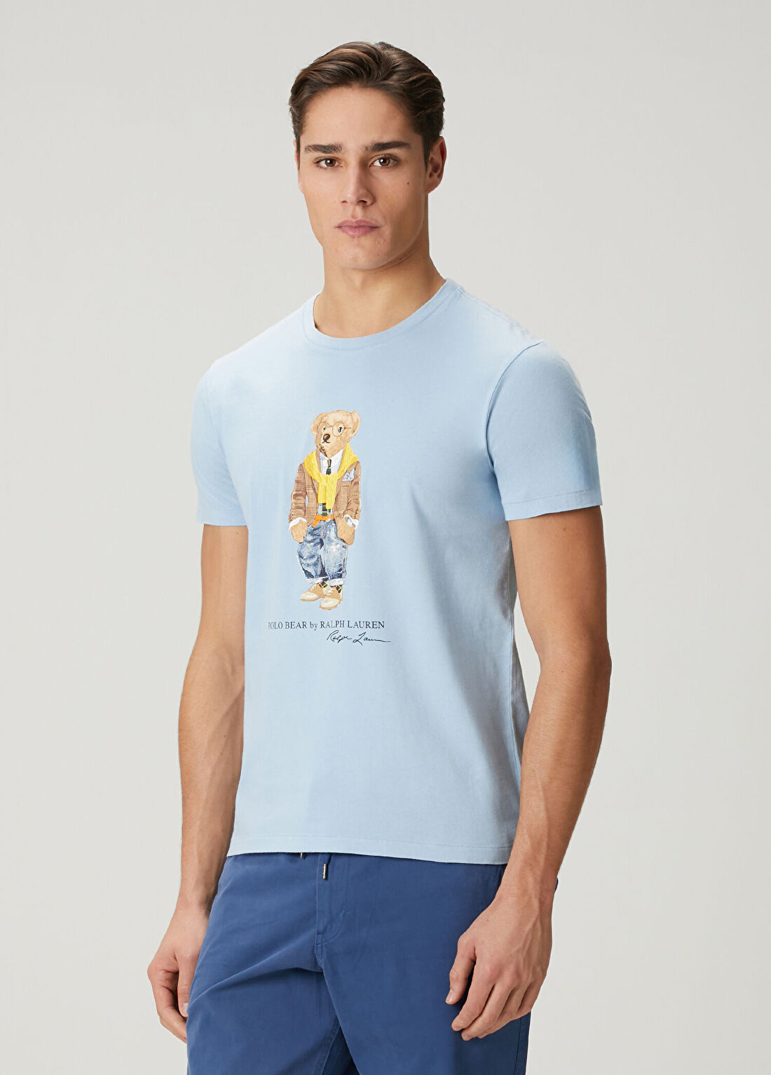 Polo Ralph Lauren Mavi Logo Baskılı Jersey T-shirt görsel 3