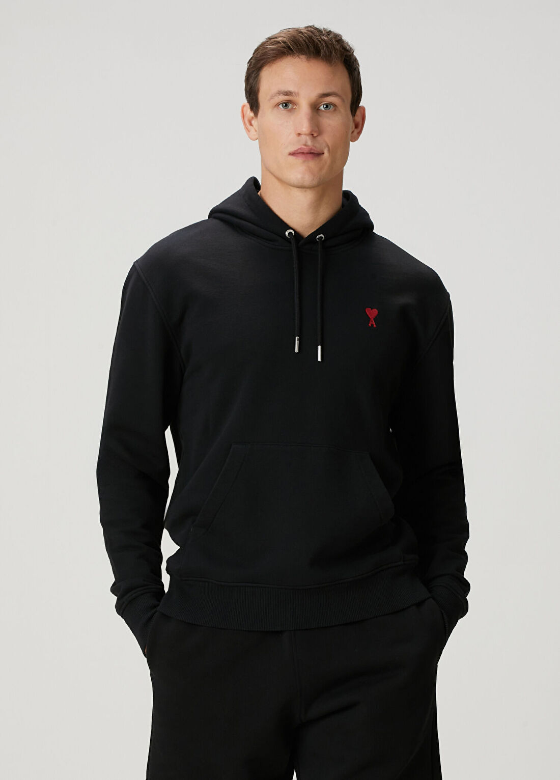 Ami Paris Siyah Kapüşonlu Sweatshirt