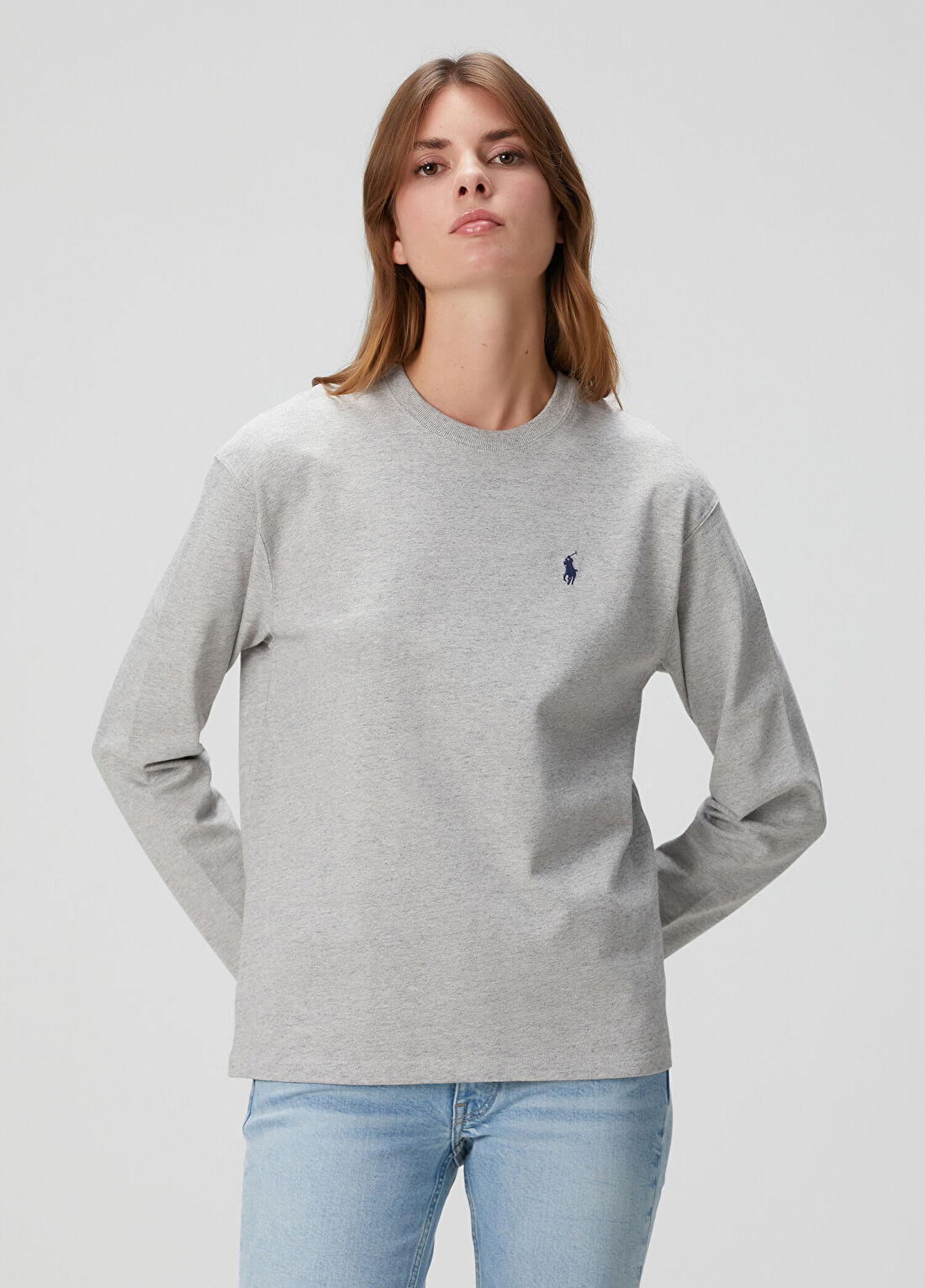 Polo Ralph Lauren Gri Uzun Kol T-shirt