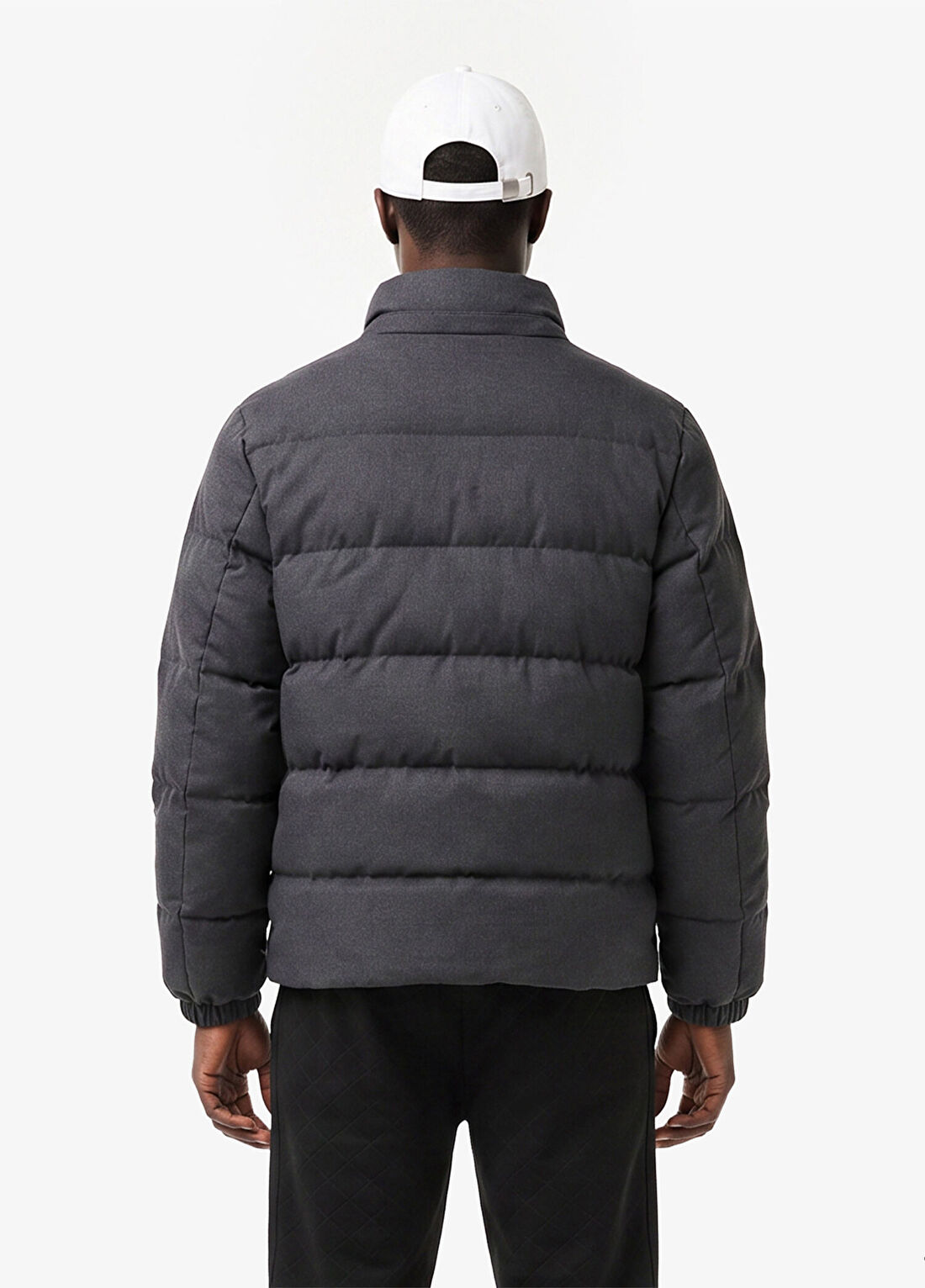 Lacoste Gri Classic Fit Kapüşonlu Erkek Şişme Mont görsel 4