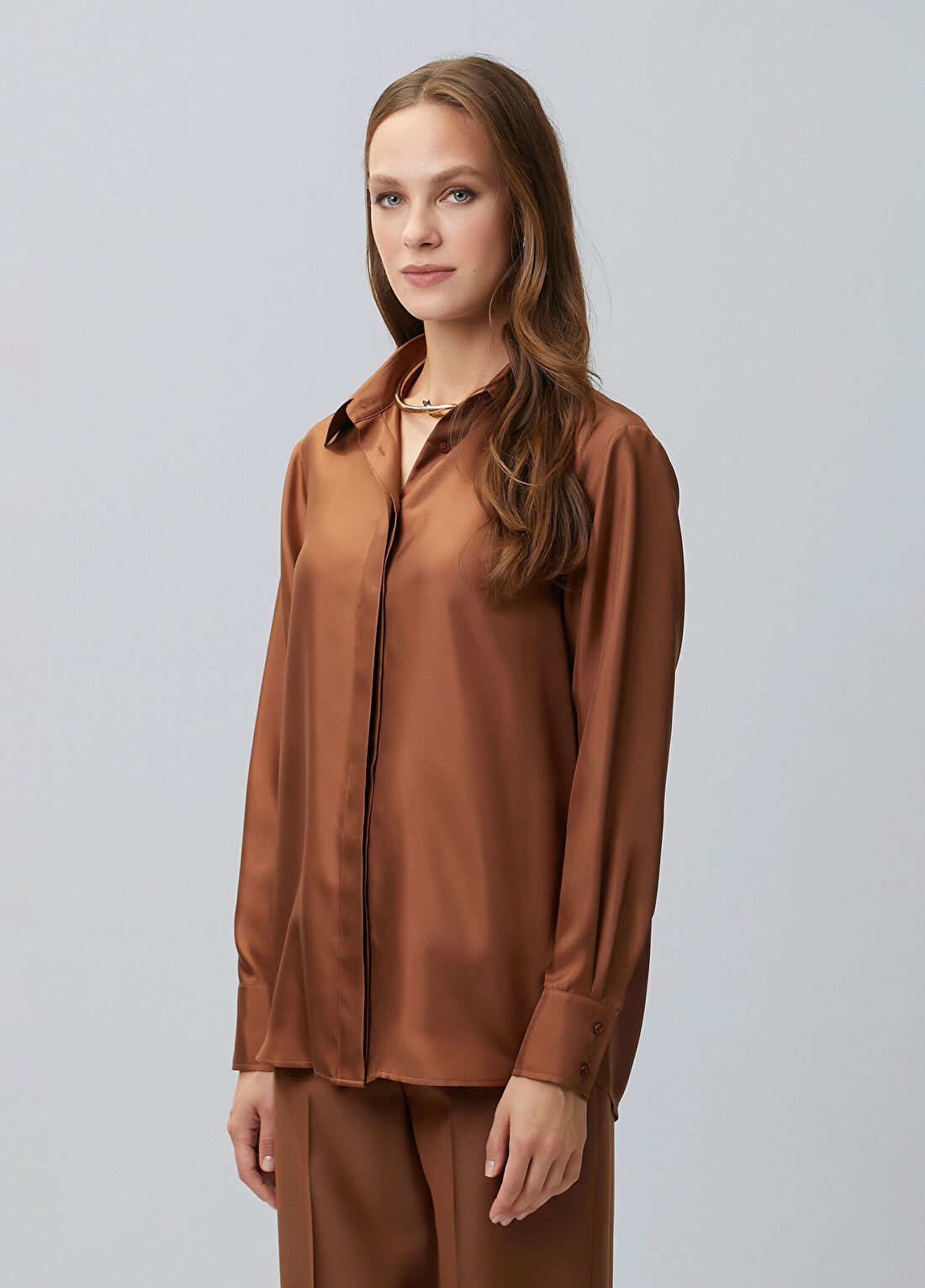 Network Tarçın Limited İpek Twill Gömlek görsel 4