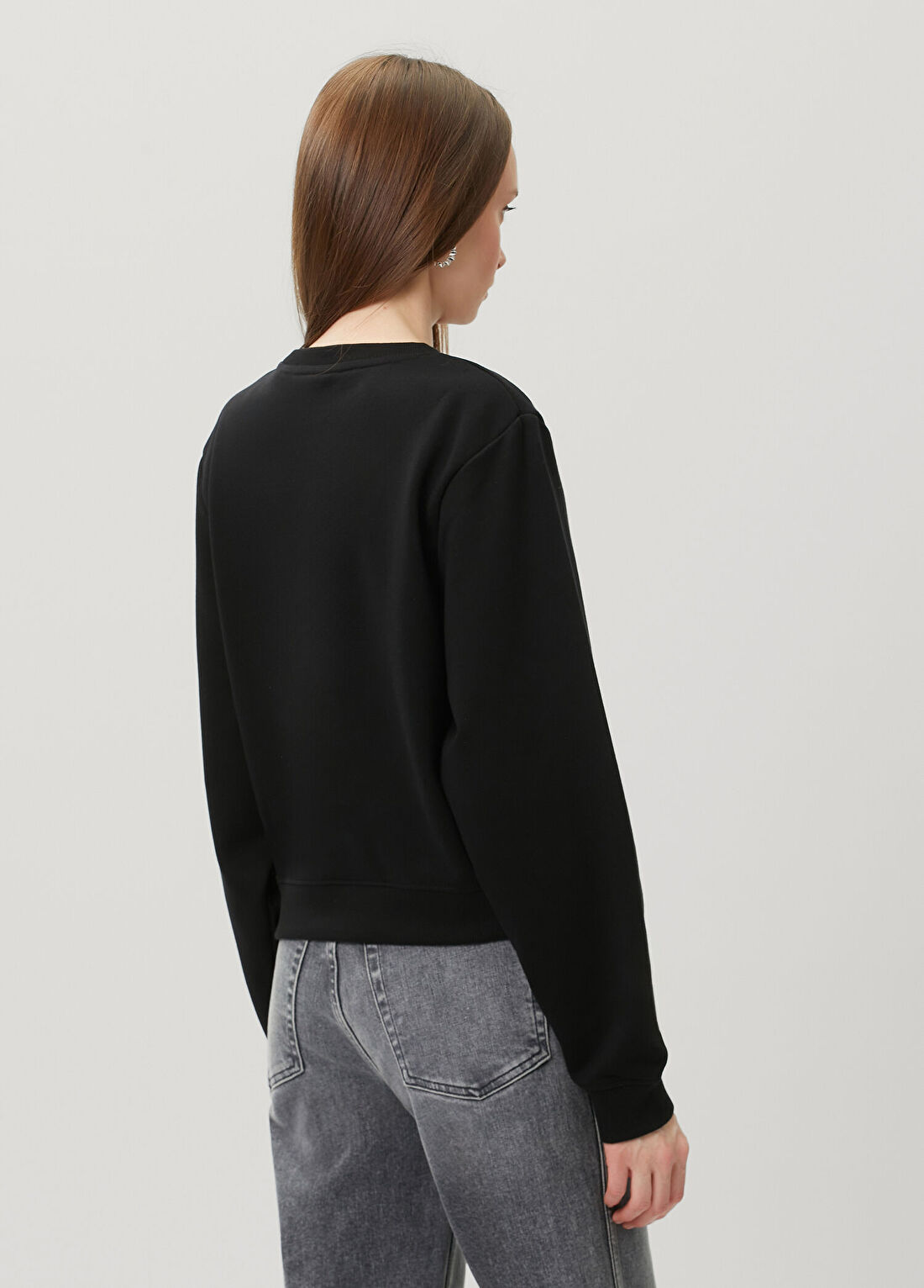 Guess Silvy Siyah Sweatshirt görsel 4