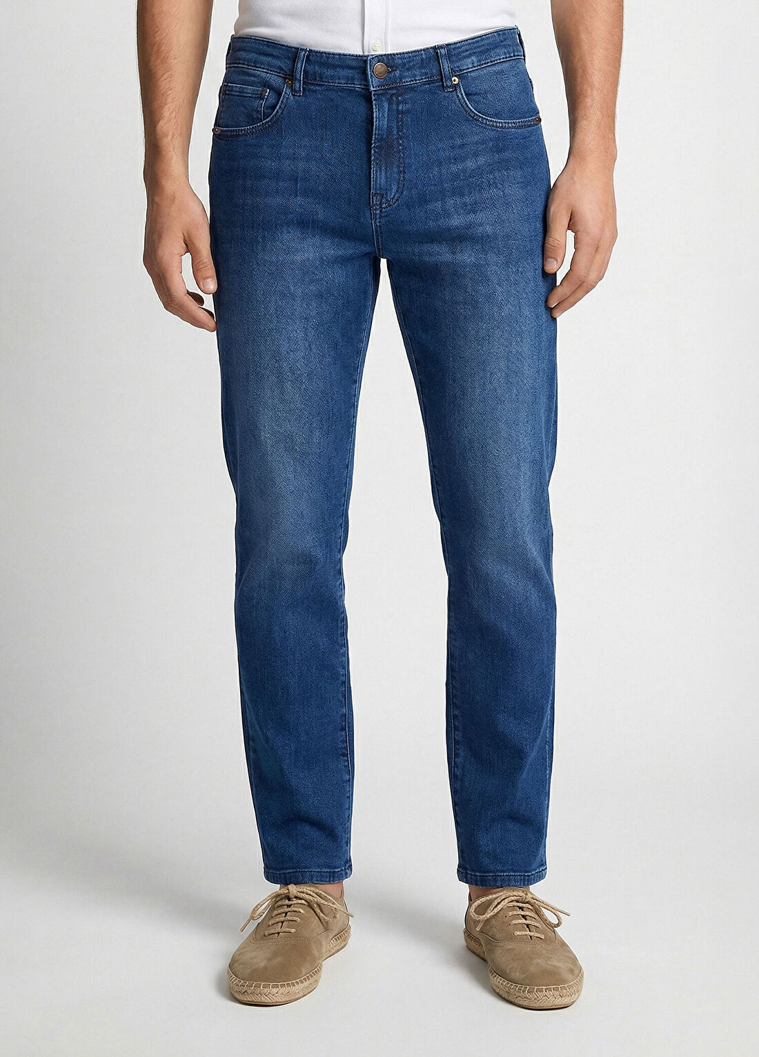 Network Mavi Cashmere Touch Denim Pantolon görsel 2