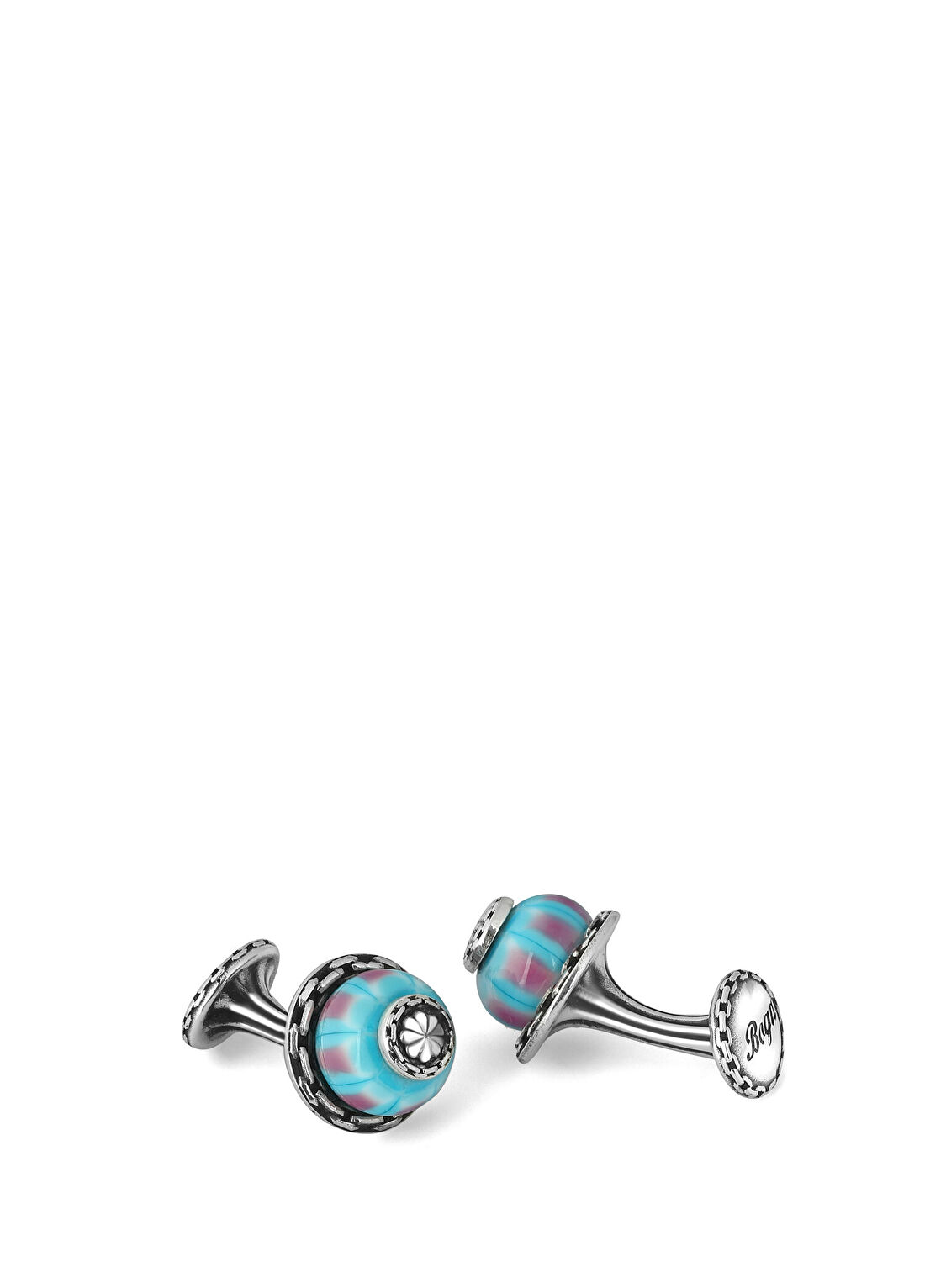 Boga Glass Beads-M Chain Fx Gümüş Kol Düğmesi