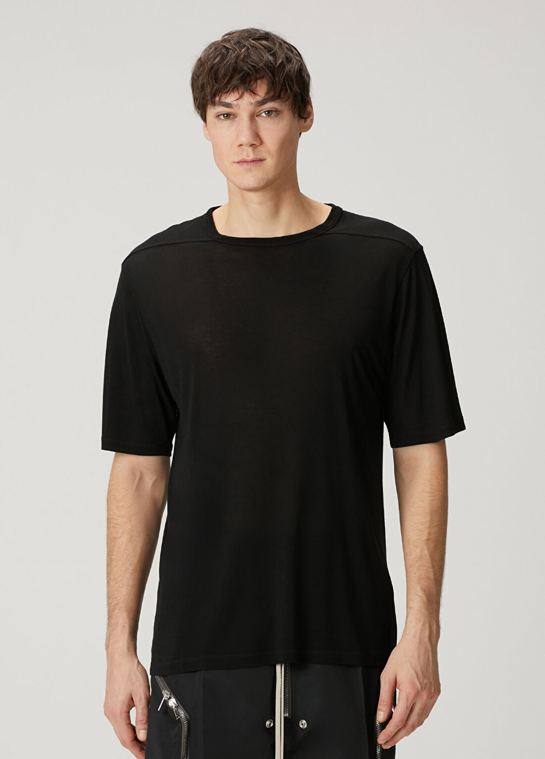 Rick Owens Siyah Oversized T-shirt