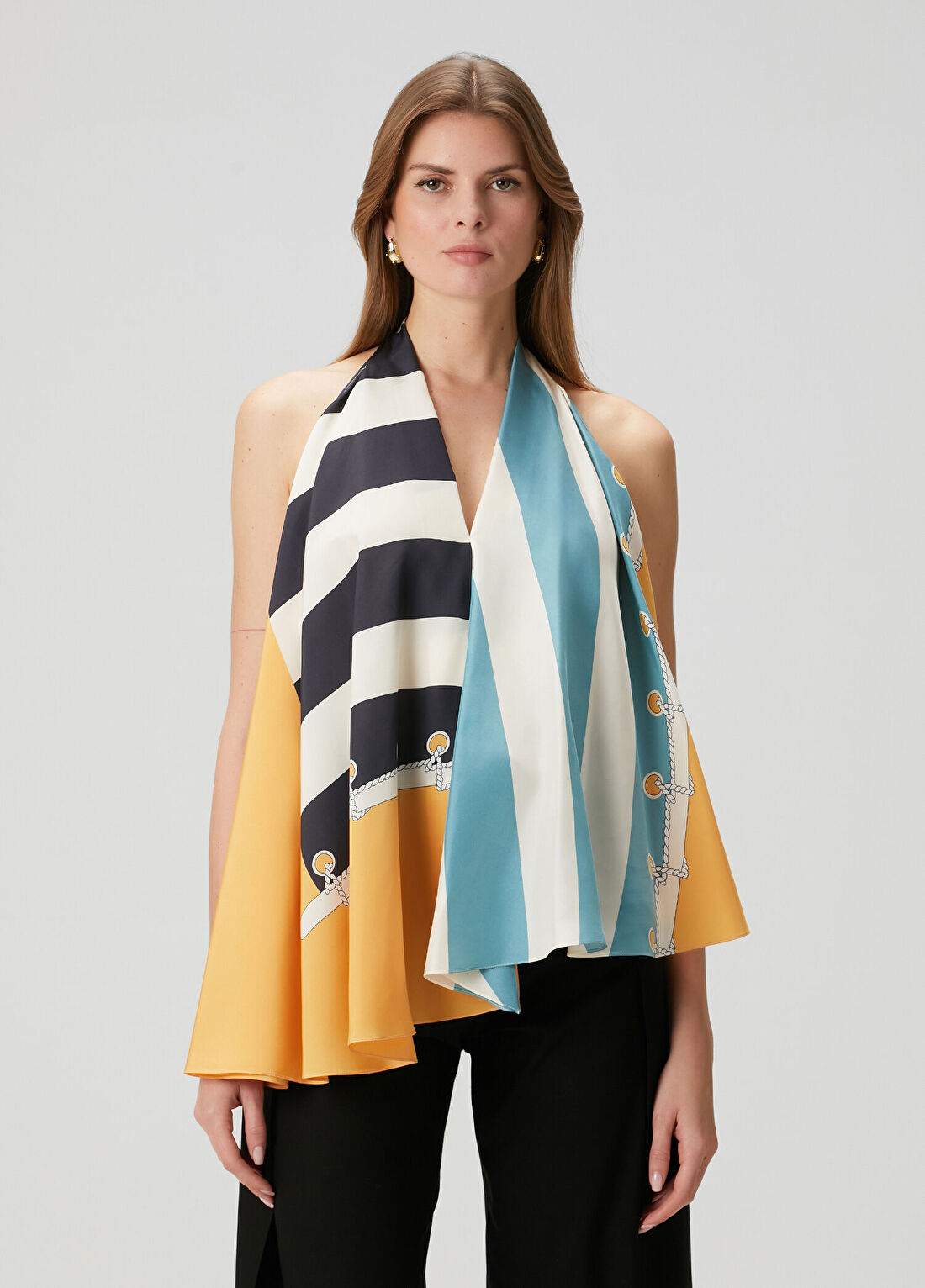 Loewe Desenli İpek Bluz