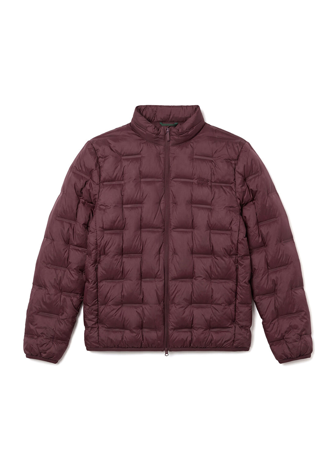 Lacoste Bordo Regular Fit Dik Yaka Erkek Kapitone Mont görsel 3