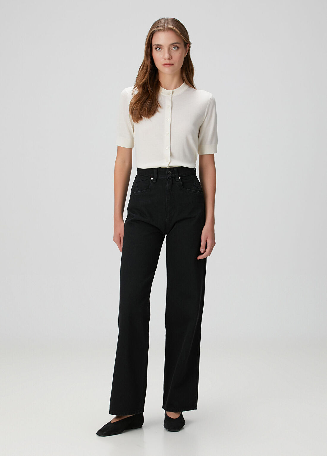 Kiton Siyah Jean Pantolon