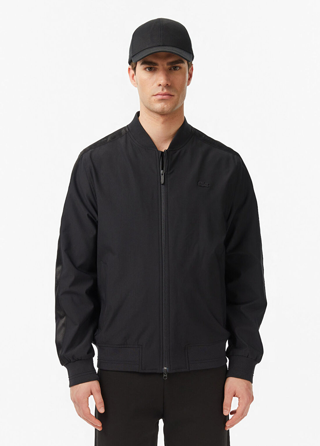 Lacoste Siyah Relaxed Fit Erkek Mont