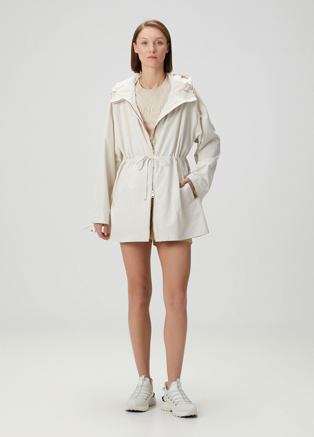 Moncler Saverne Krem Kapüşonlu Ceket görsel 2