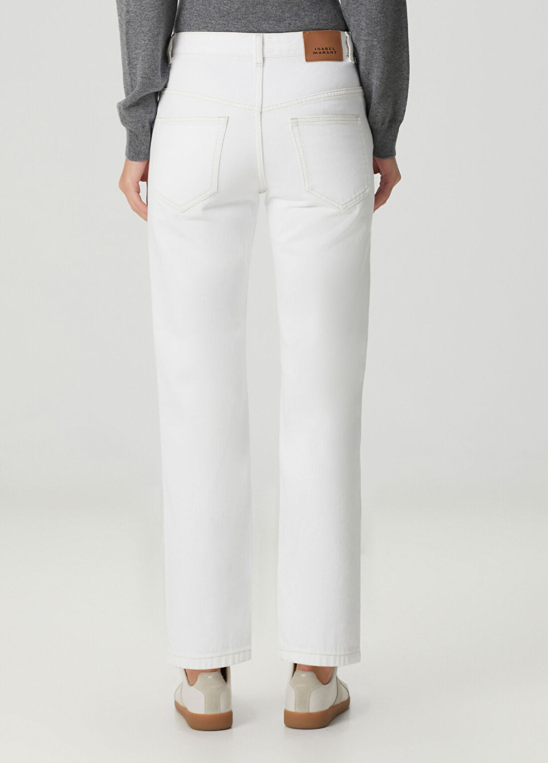 Isabel Marant Dakota Beyaz Jean Pantolon görsel 4