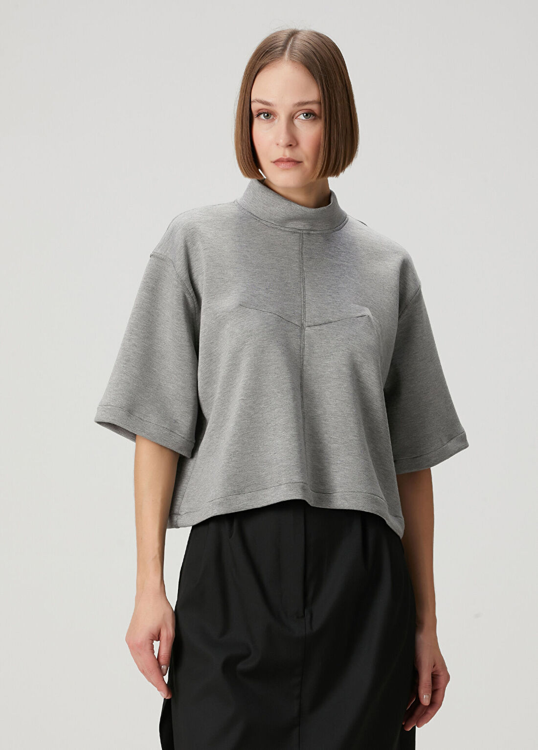 Studio Cut Gri T-shirt görsel 3