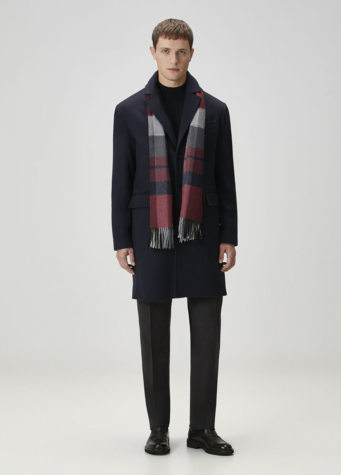 Beymen Collection Lacivert Kaşmir Yün Palto
