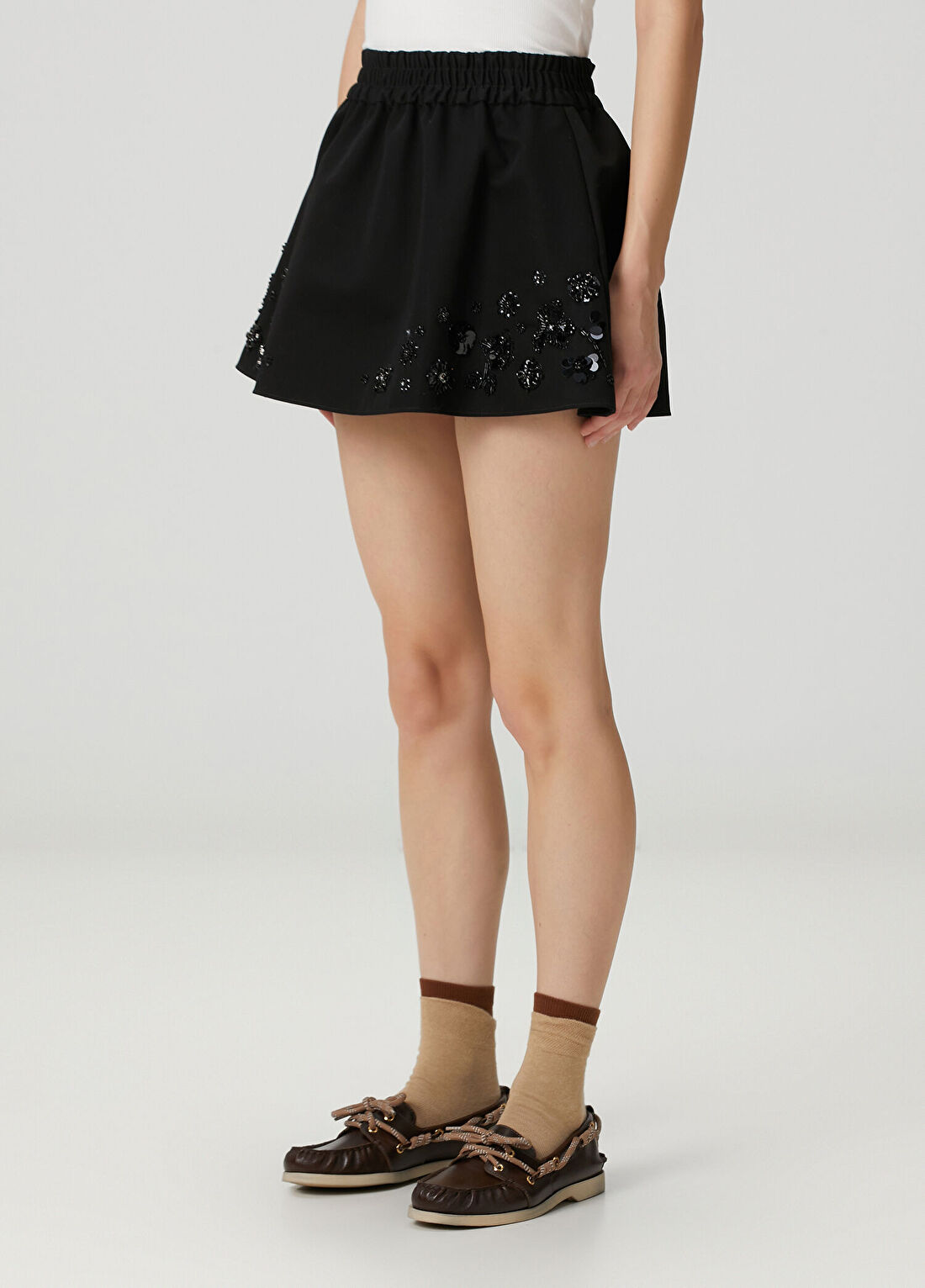 Golden Goose Siyah İşlemeli Mini Etek görsel 3