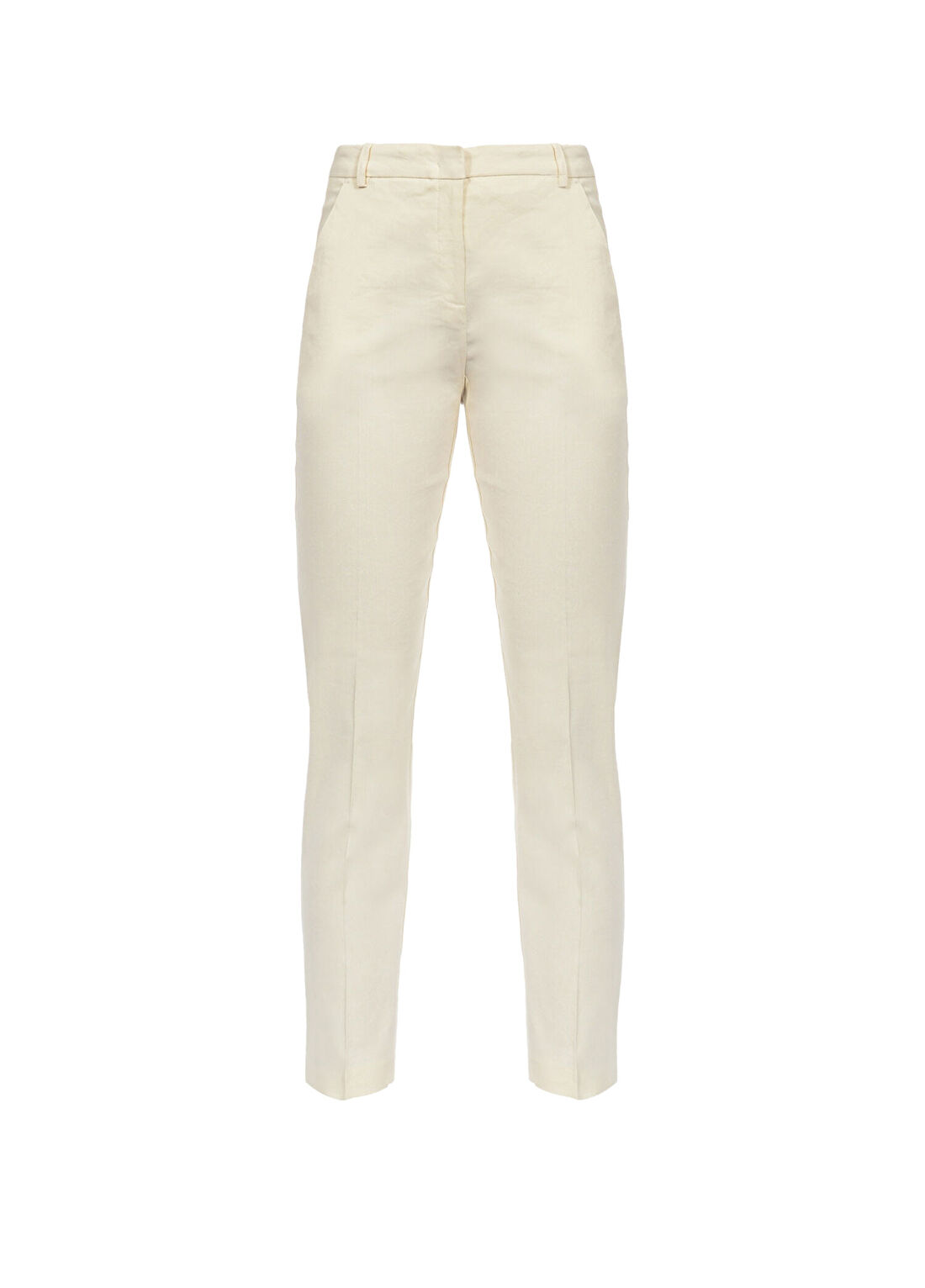 Pinko Bello 86 Trousers Bej Keten Kadın Pantolon