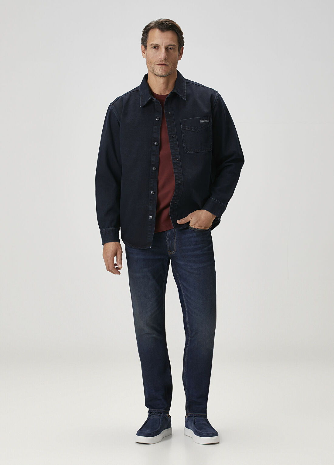 CK Jeans 90S Mavi Gömlek görsel 2
