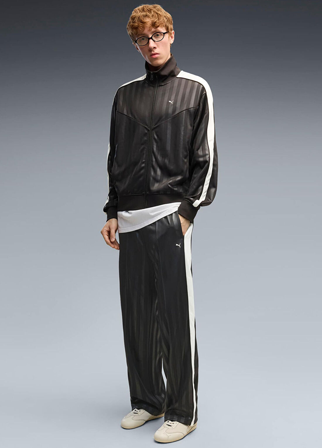 Puma T7 Black Geniş Kesim Erkek Eşofman Altı görsel 3