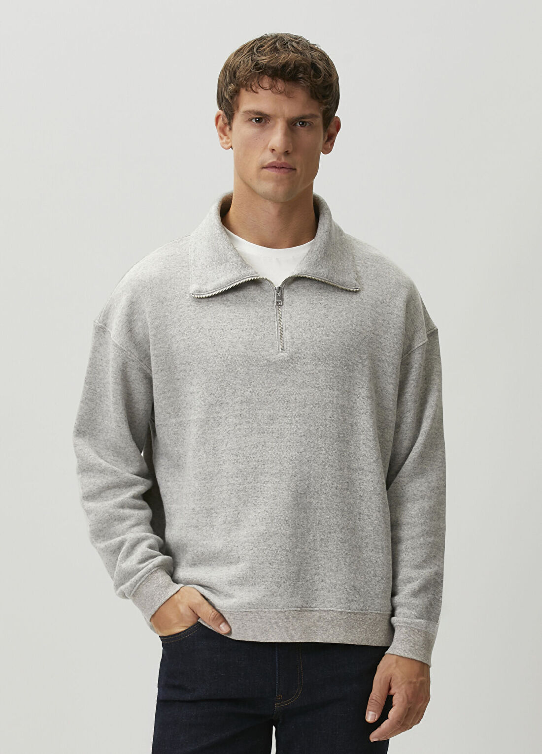 Frame Denim Gri Relaxed Sweatshirt