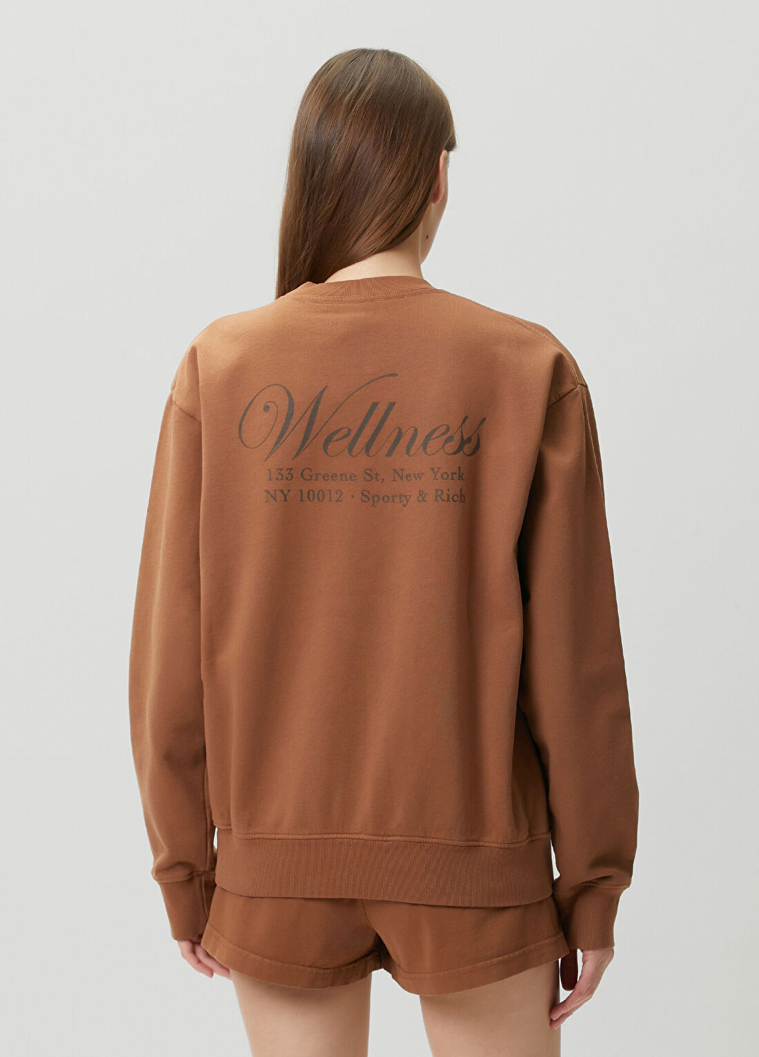Sporty & Rich Wellness Taba Sweatshirt görsel 4