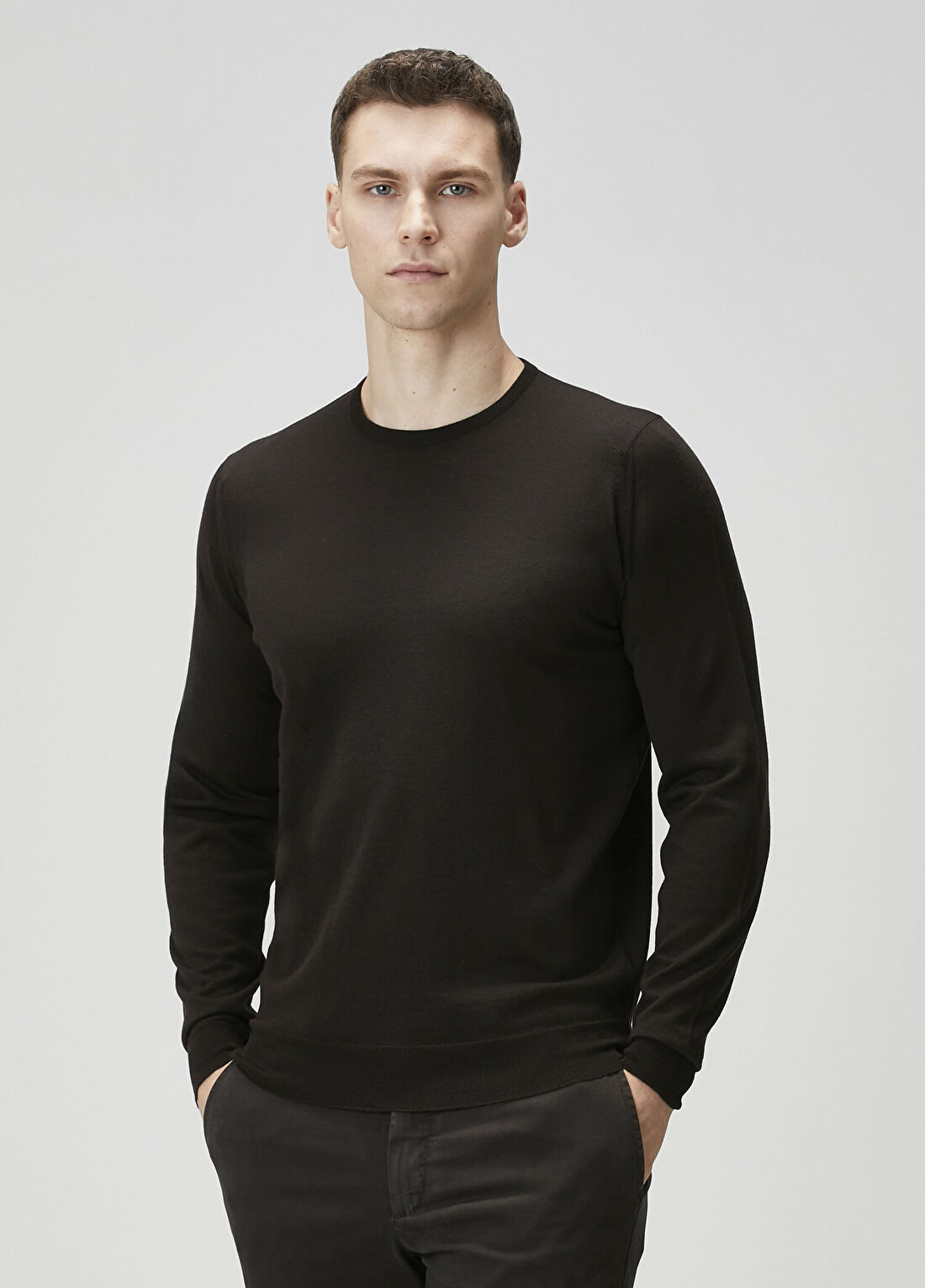 John Smedley Açık Kahverengi Yün Kazak