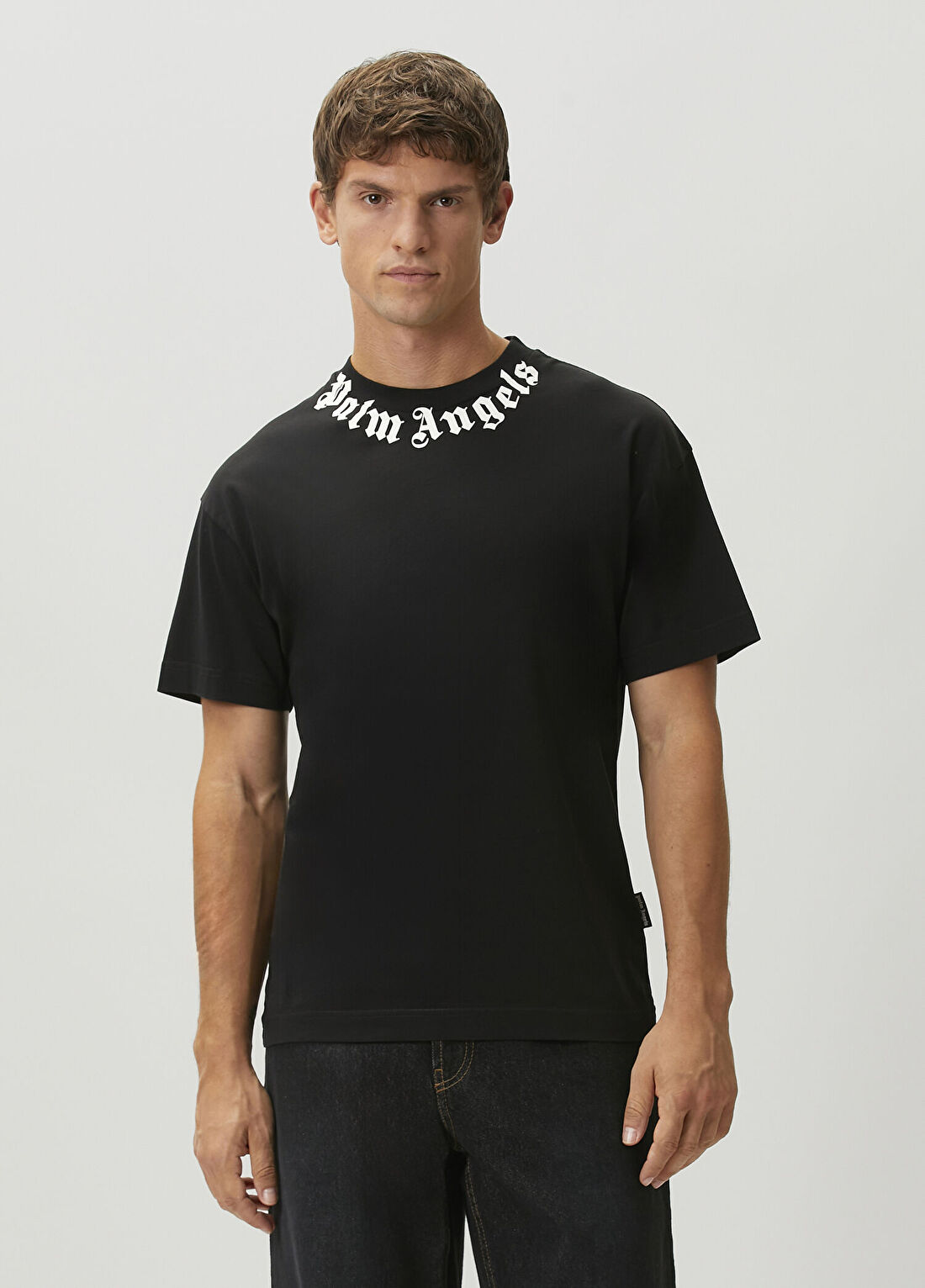 Palm Angels Siyah Logo Baskılı T-shirt