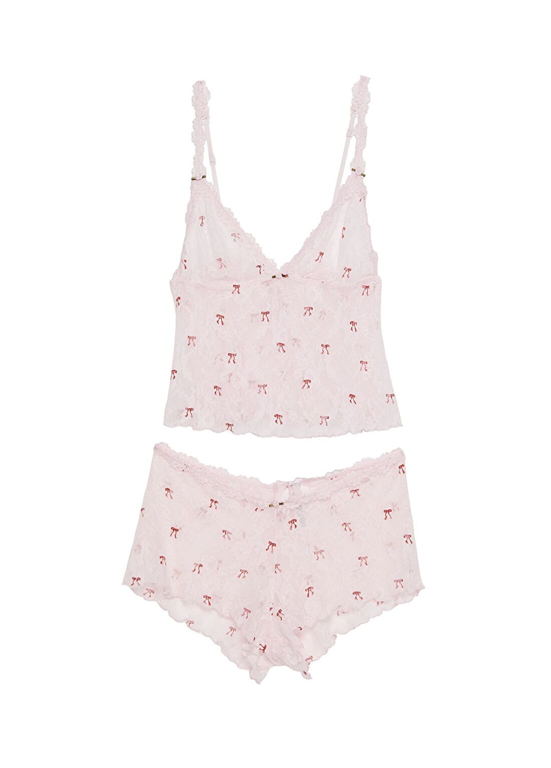 Skims Stretch Lace Çok Renkli Üçgen Cami ve Şort Set