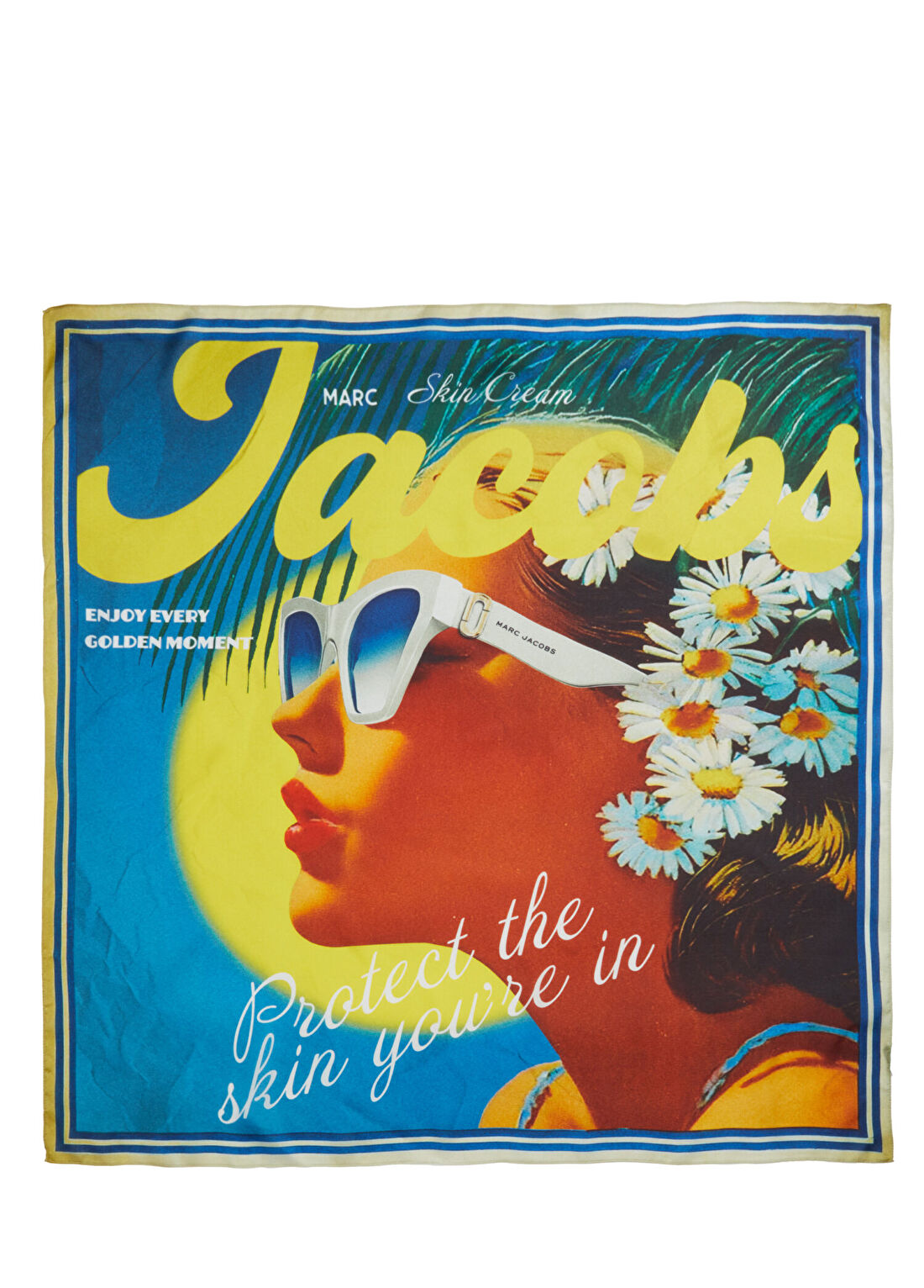 Marc Jacobs Sun Poster 90x90 cm Kadın İpek Eşarp