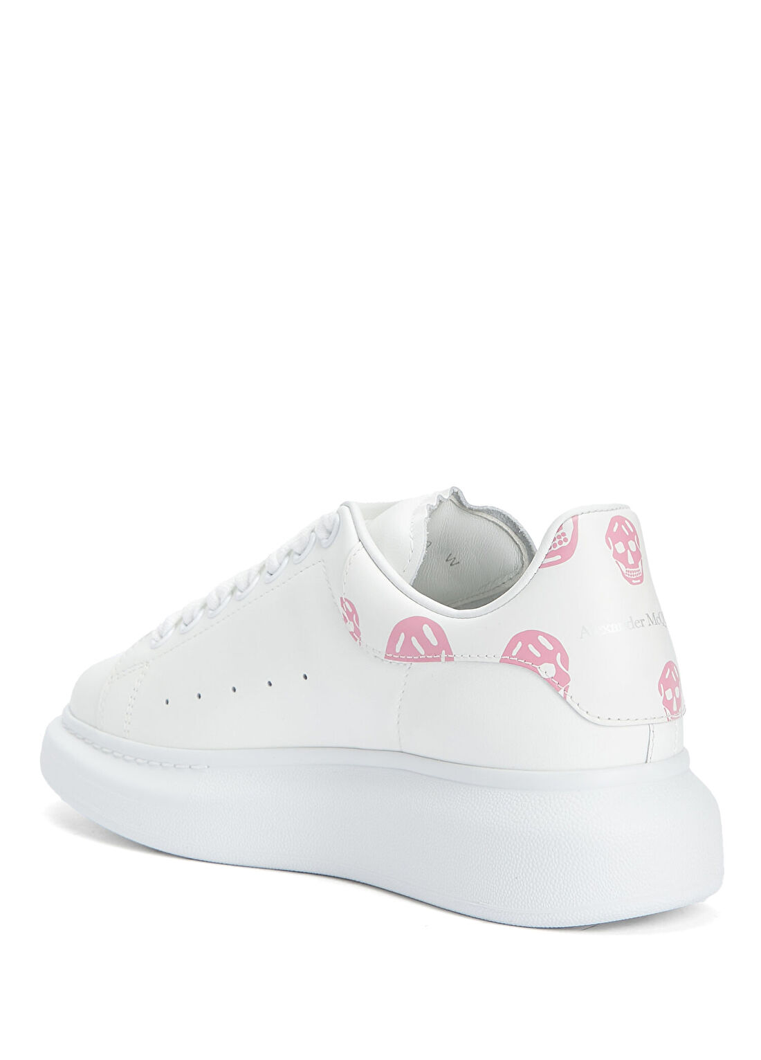 McQueen Oversized Pembe Beyaz Kadın Deri Sneaker görsel 3