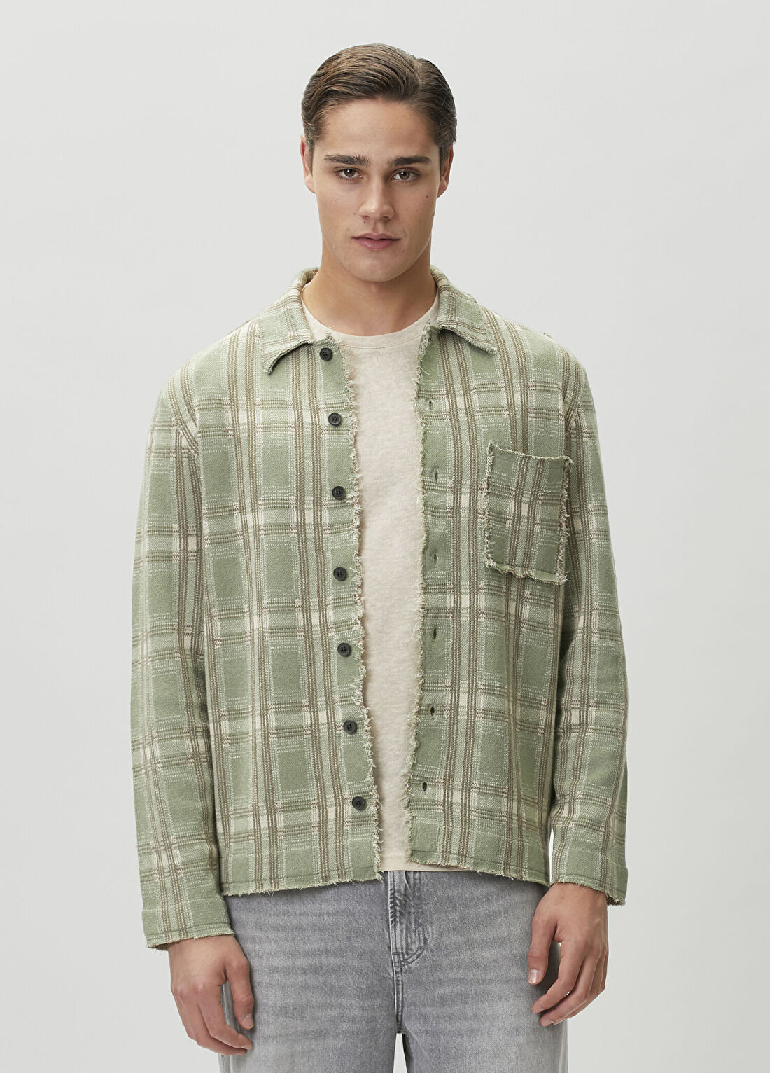 AllSaints Yeşil Ekose Desenli Hırka