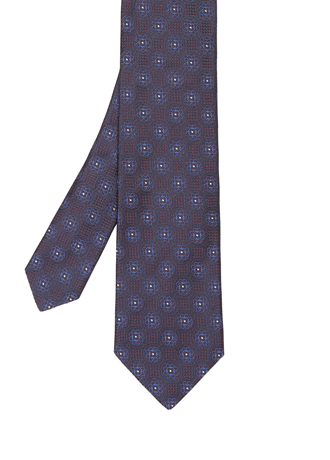 Beymen Collection Lacivert Desenli İpek Kravat