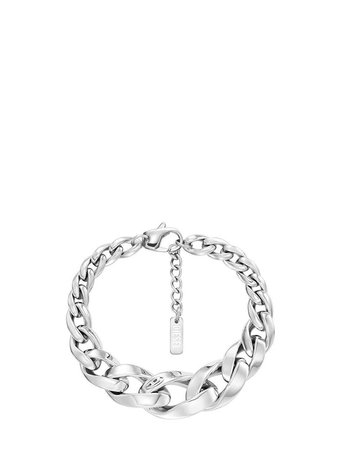 Diesel DJDX1721-040 Metalik Gri Çelik Unisex Bileklik