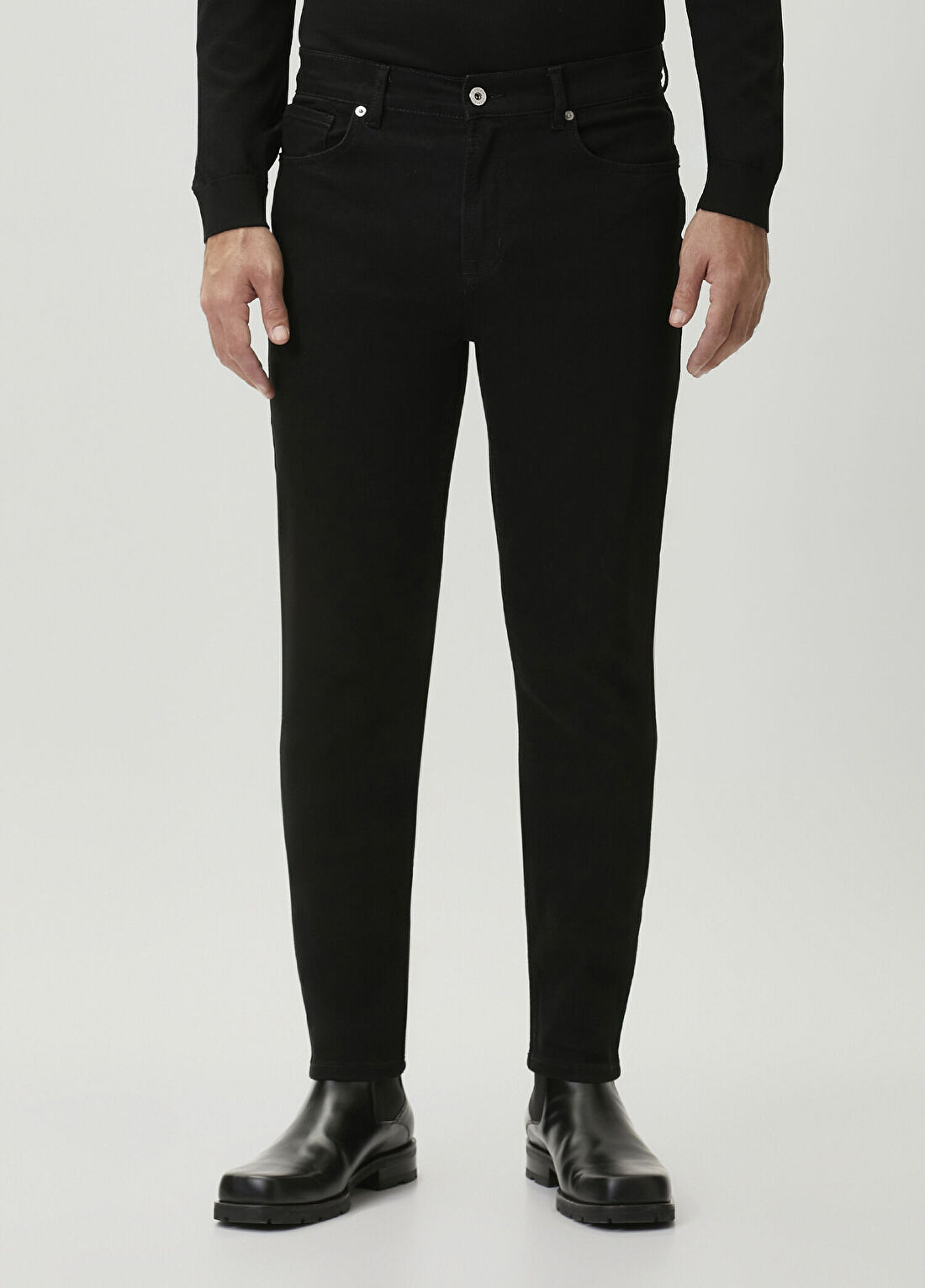 Academia Slim Fit Siyah Jean Pantolon görsel 2
