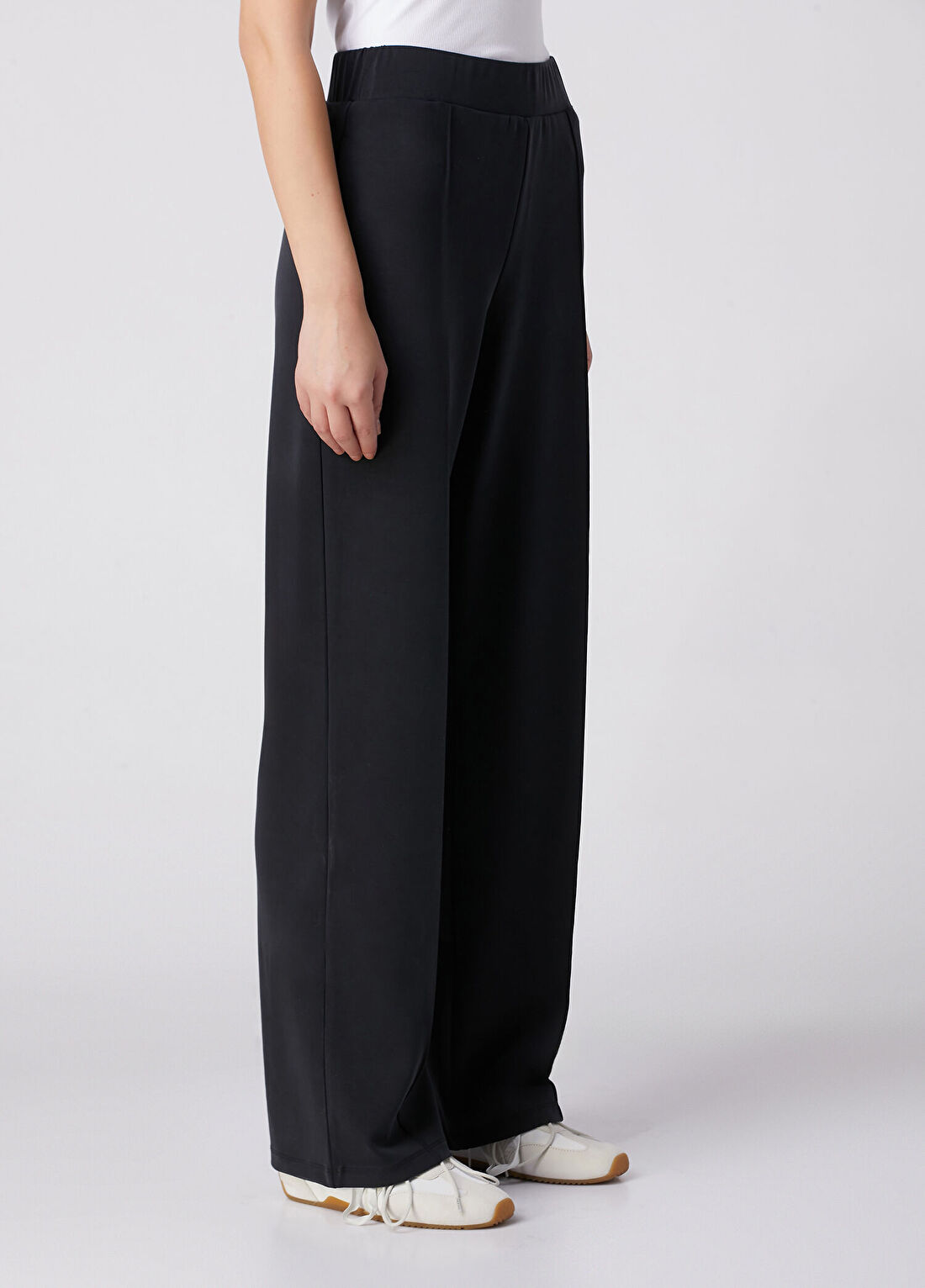 Beymen Collection Siyah Nervürlü Jersey Pantolon görsel 4