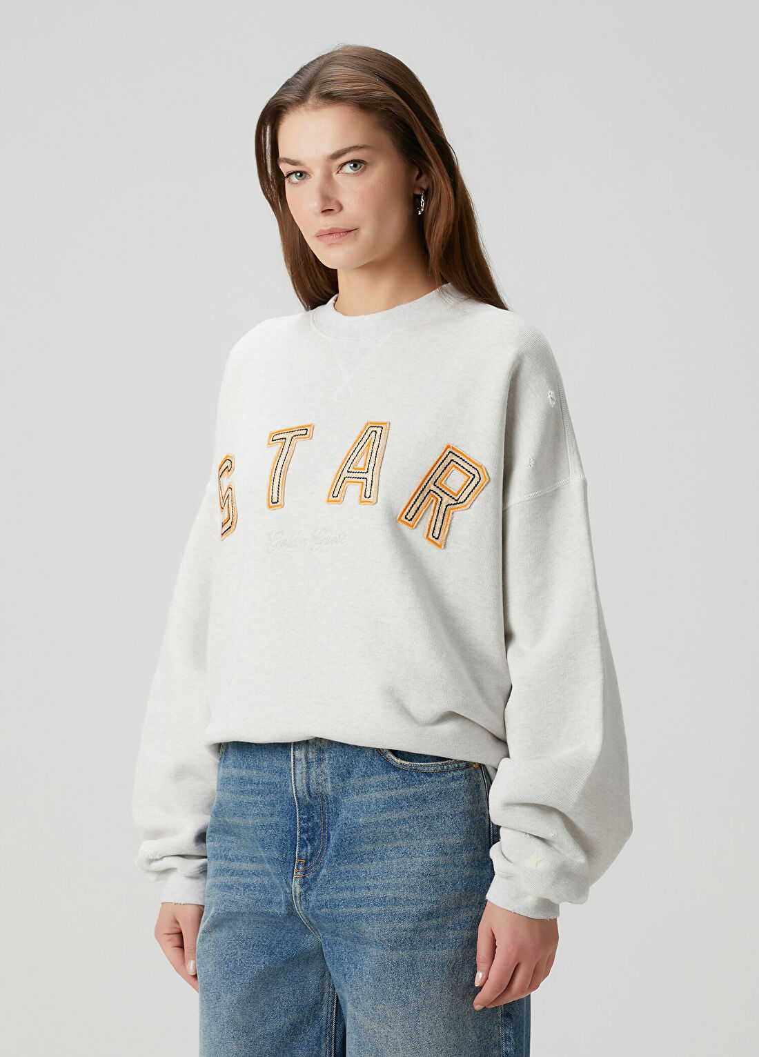 Golden Goose Star Gri Sweatshirt görsel 3