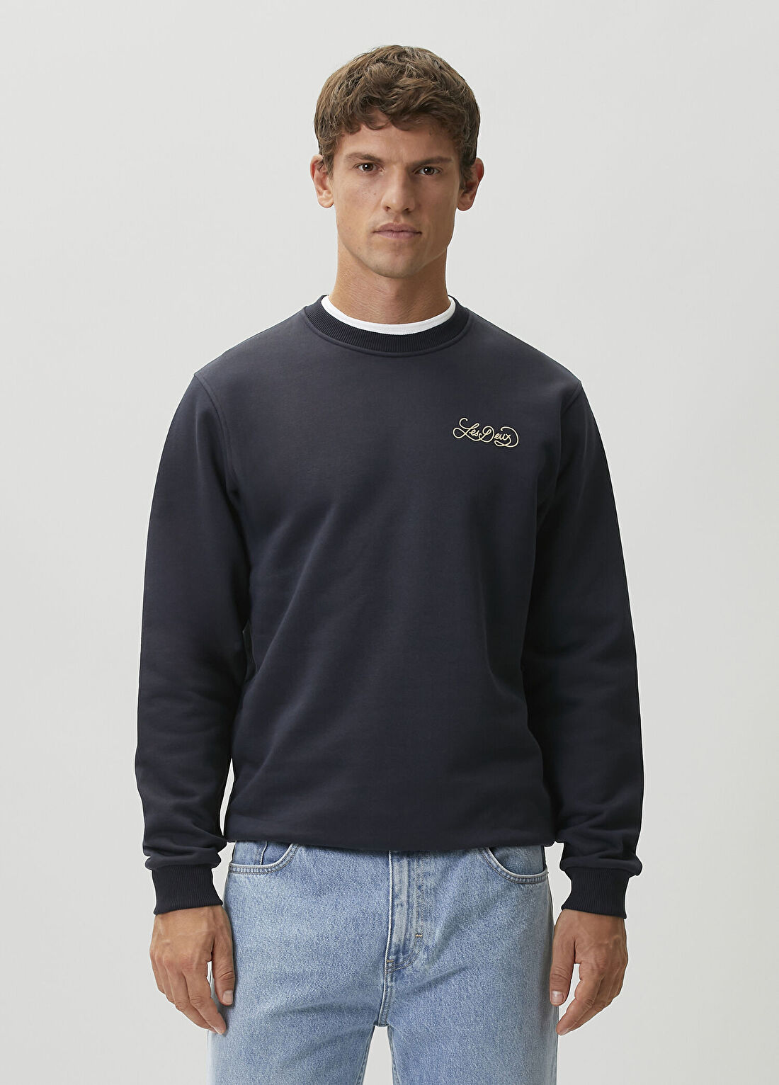 Les Deux Koyu Lacivert Logo Detaylı Sweatshirt