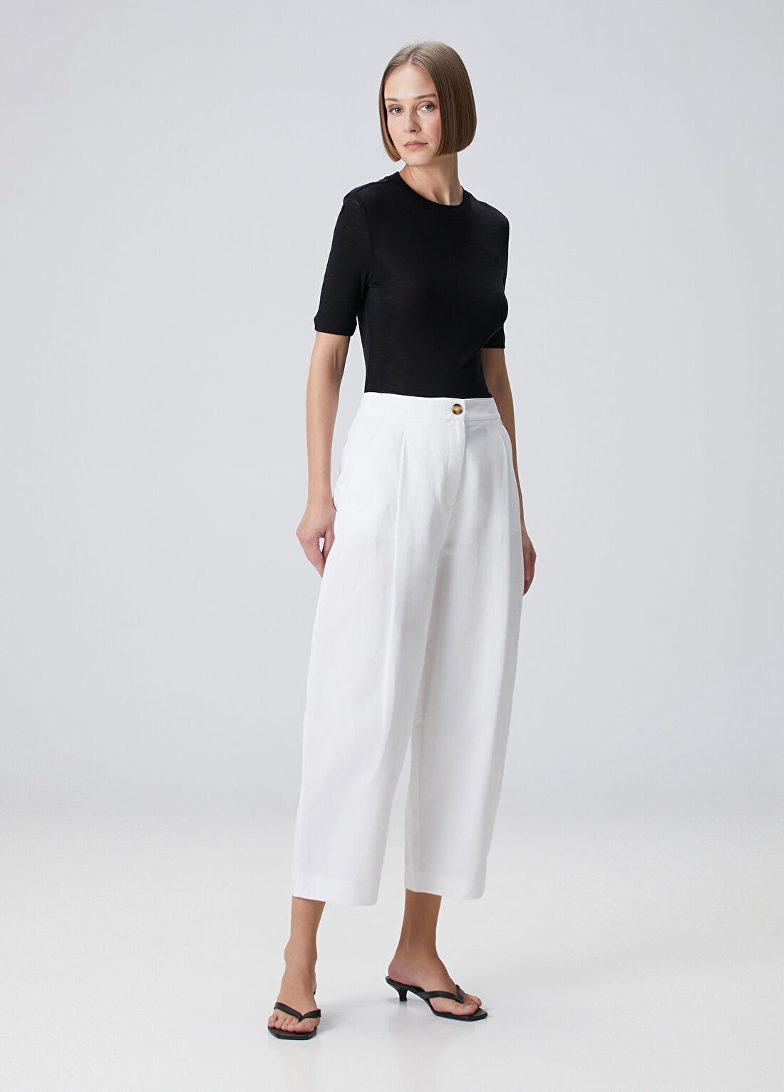 Beymen Collection Siyah Yün T-shirt görsel 3