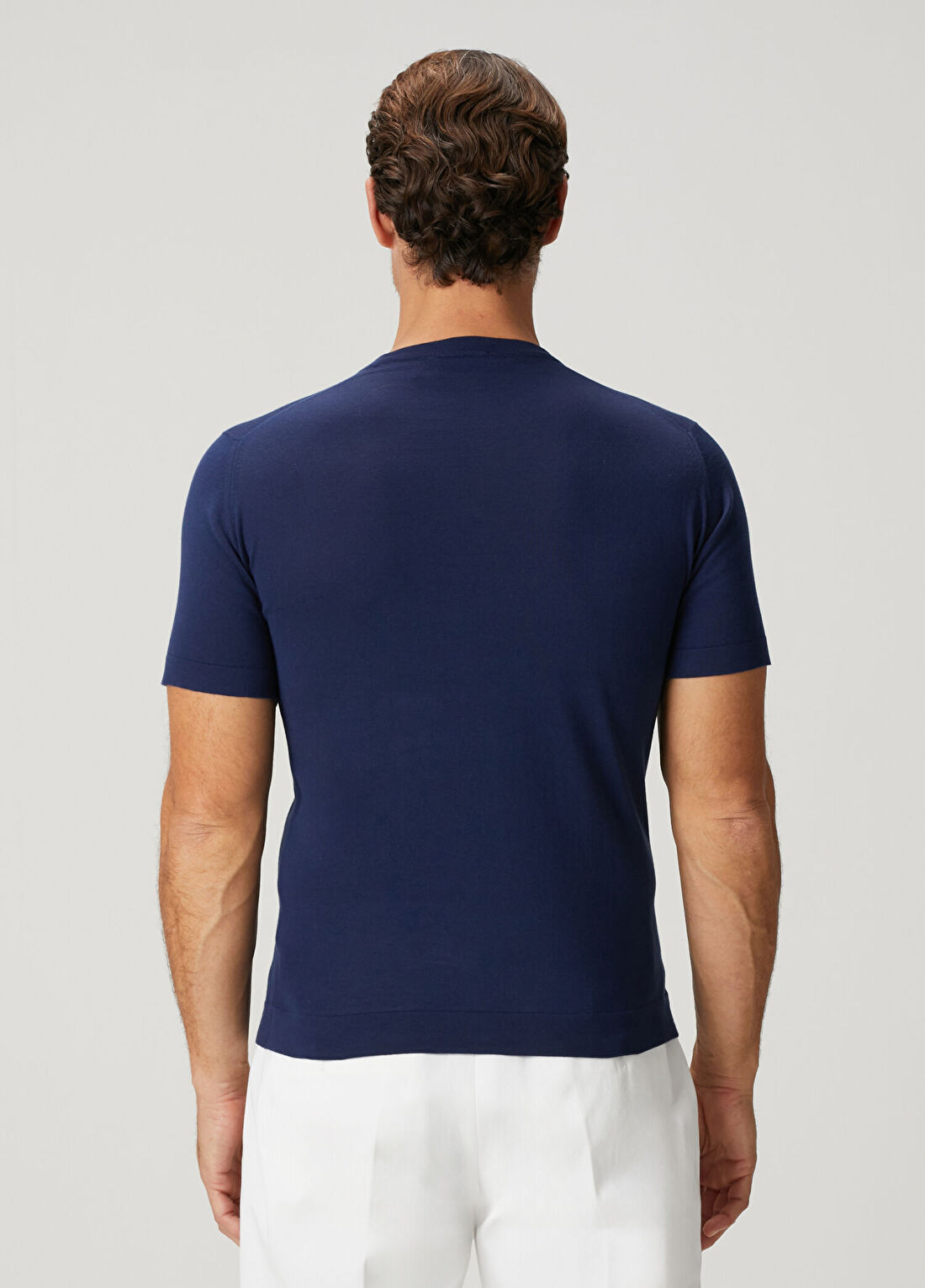 John Smedley Lorca Açık Mavi Basic T-shirt görsel 4