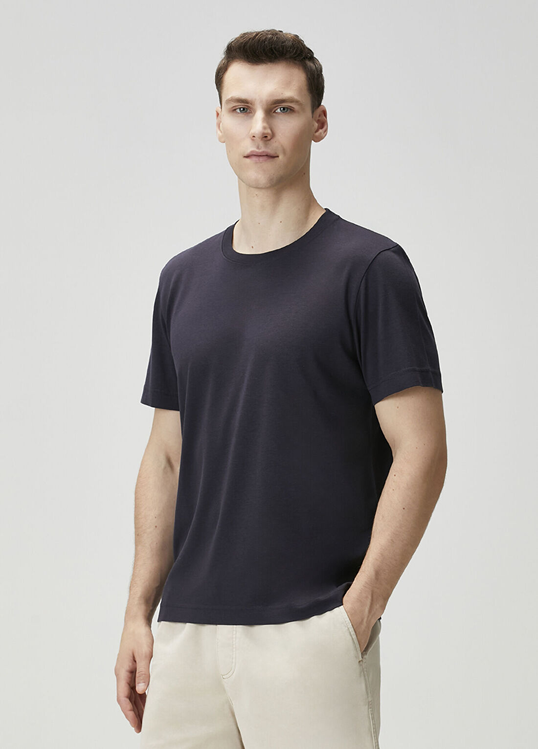 Cdlp Regular Fit Lacivert Basic T-shirt görsel 3