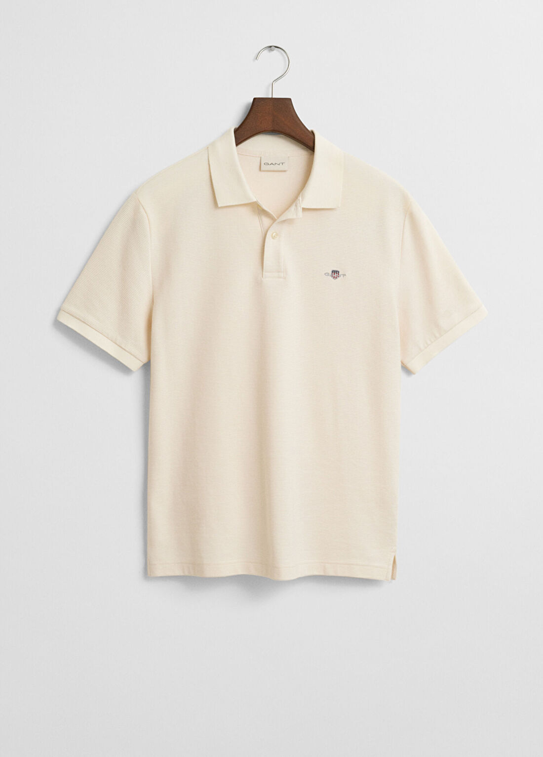 Gant Krem Polo Yaka Regular Fit Kısa Kollu Erkek T-Shirt görsel 4