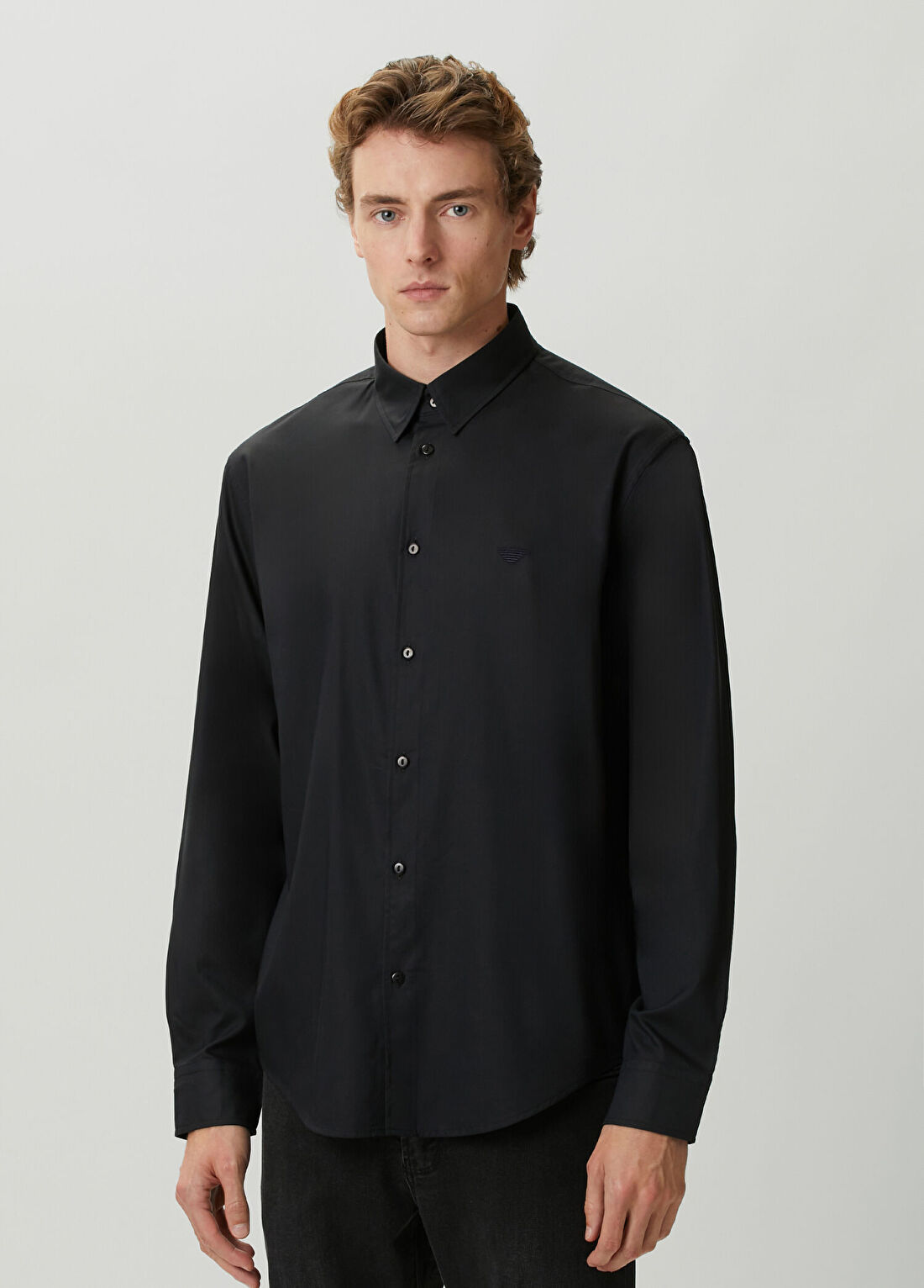 Emporio Armani Regular Fit Lacivert Gömlek görsel 3