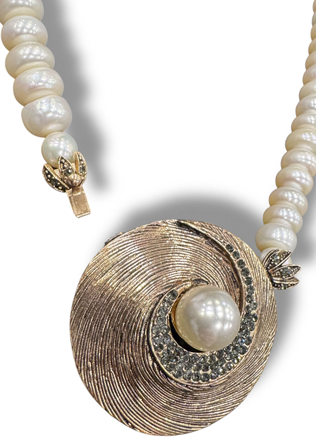 Gwelry Pearl Swirl Necklace Doğal İnci Kadın Kolye görsel 2