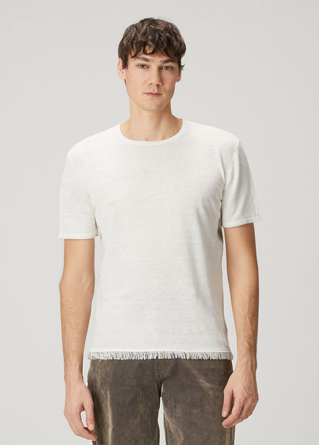Alanui Beyaz Keten T-shirt