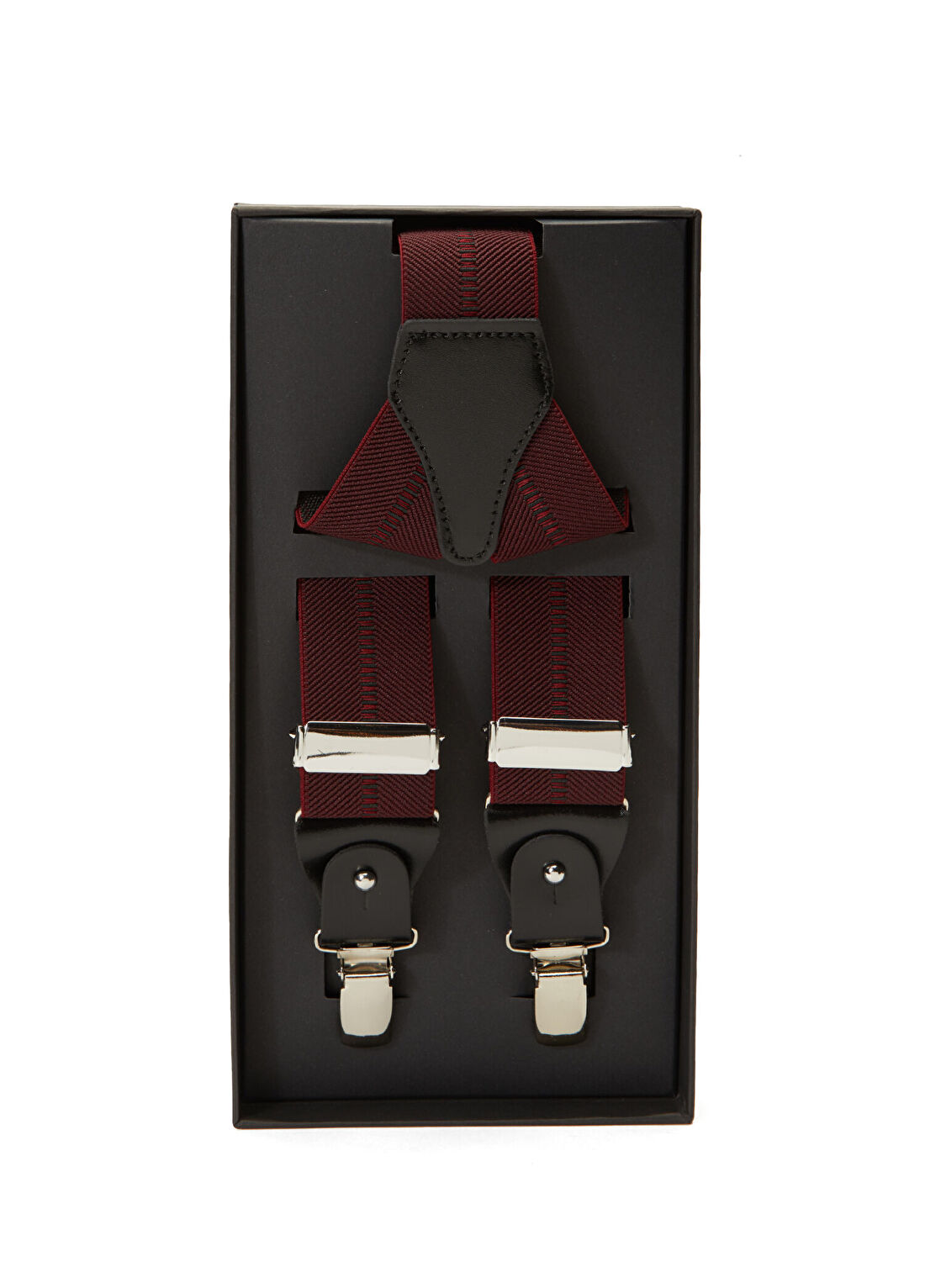 Beymen Collection Bordo Dikiş Detaylı Erkek Pantolon Askısı
