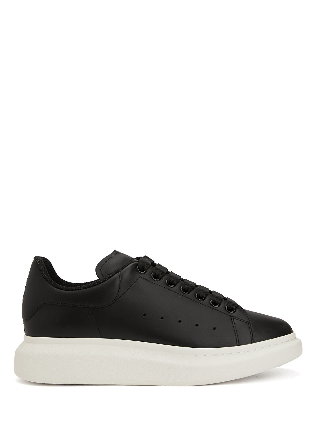 McQueen Oversized Siyah Erkek Deri Sneaker