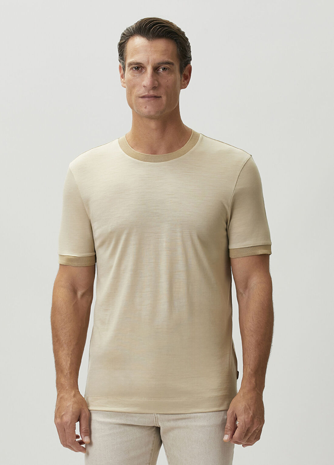Boss Bej Yün T-shirt