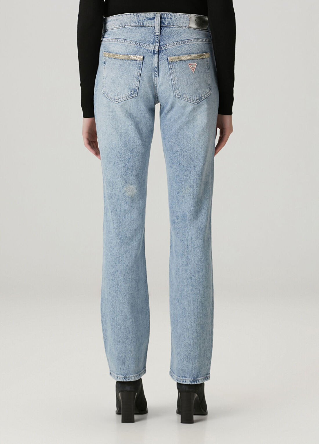 Guess Nicky Regular Fit Mavi Cigarette Jean Pantolon görsel 4