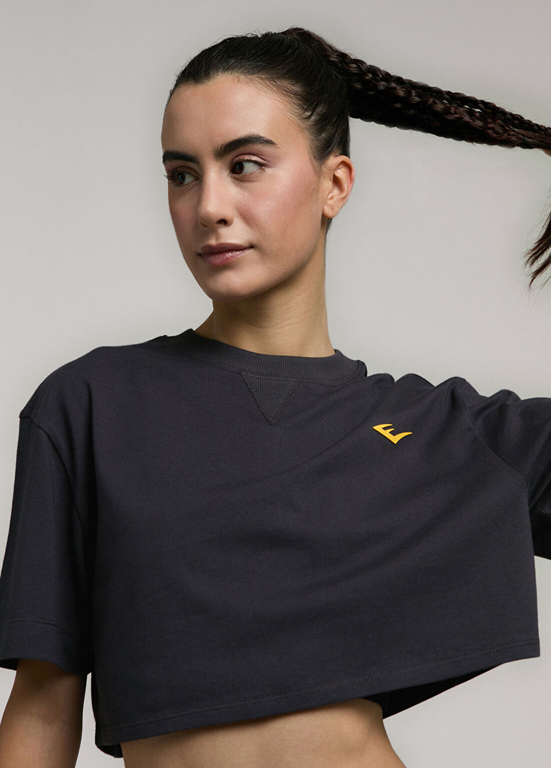 Everlast Classics Wmn Comfort Füme Kısa Kollu Kadın Crop T-shirt görsel 2