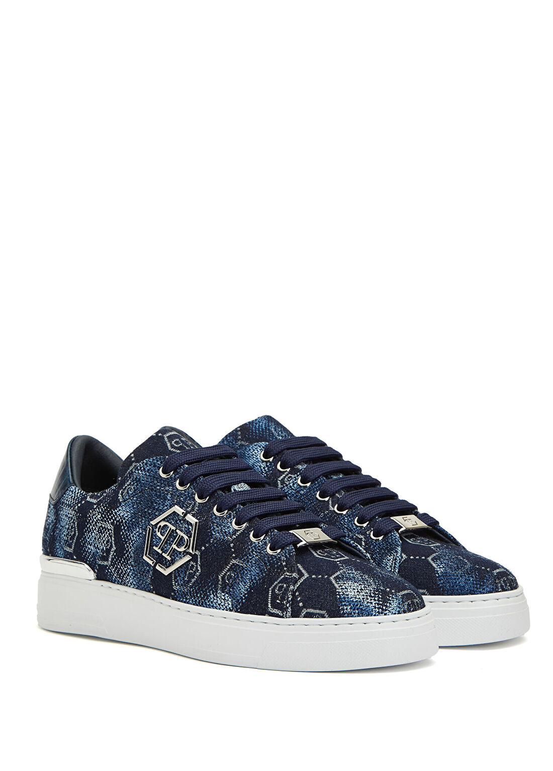 Philipp Plein Lacivert Erkek Denim Sneaker görsel 2