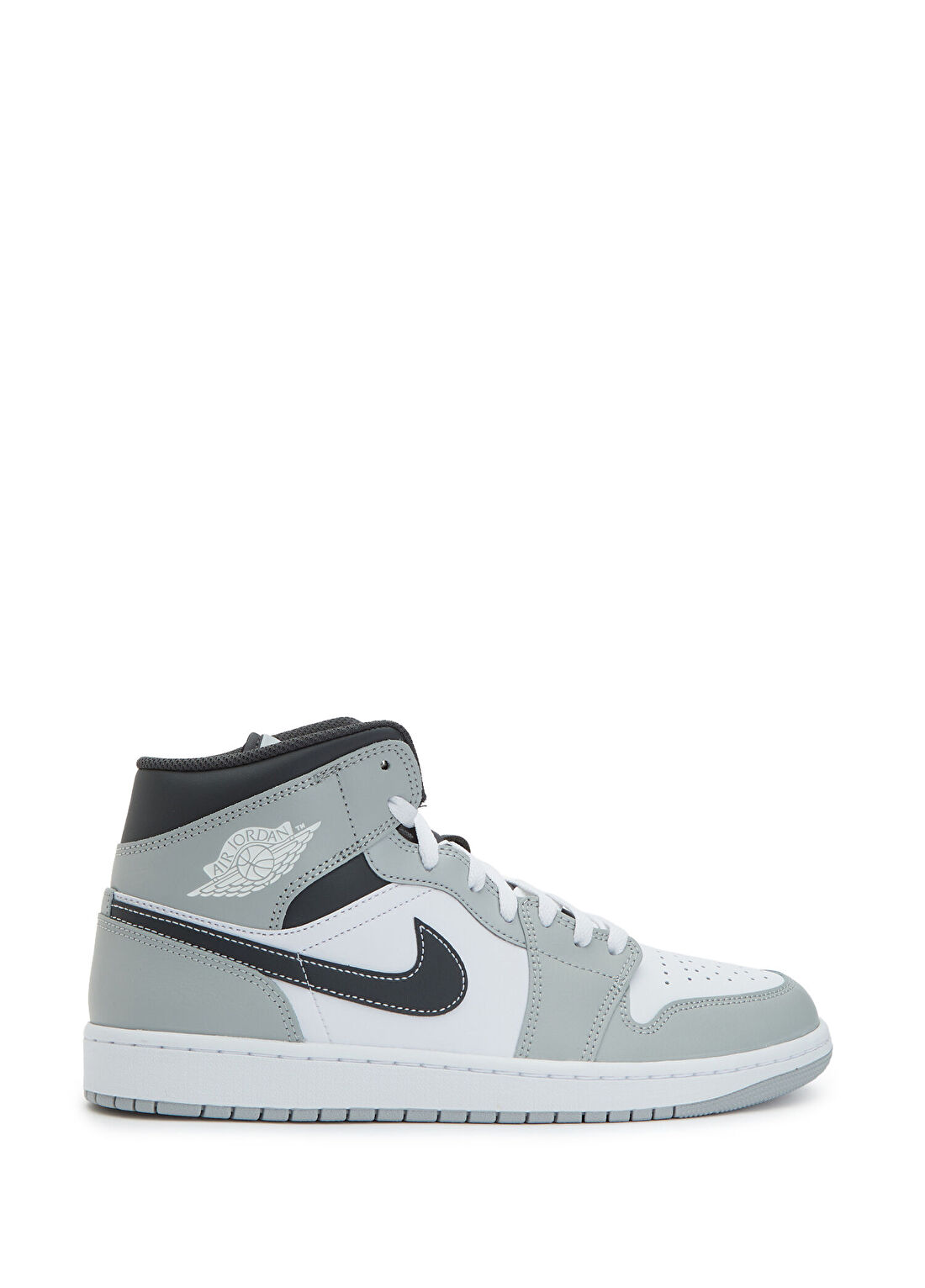 Nike Air Jordan 1 Siyah gri Erkek Deri Sneaker
